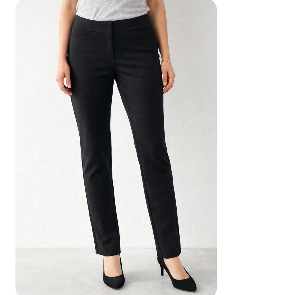 GAP Black Cropped Slim City Straight Ankle Pants